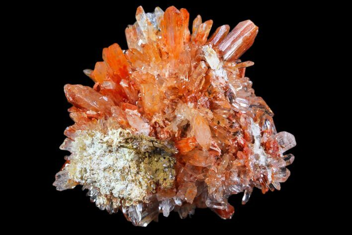 Orange Creedite Crystal Cluster - Durango, Mexico #79374